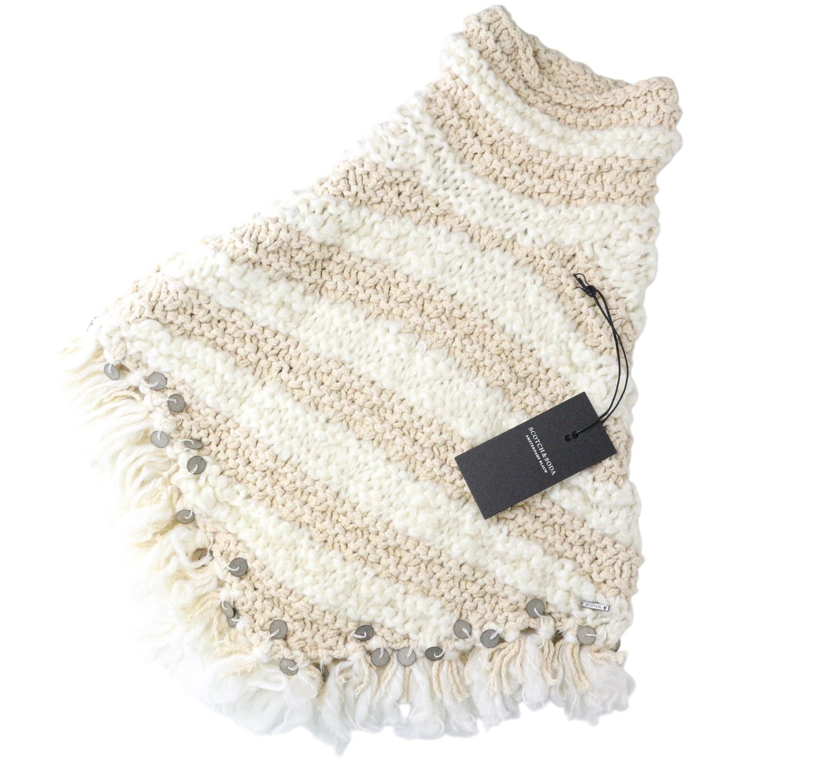 SCOTCH & SODA Ams Blauw Women Scarf OS Green Beige Pull-Over Knitted 2 Pack