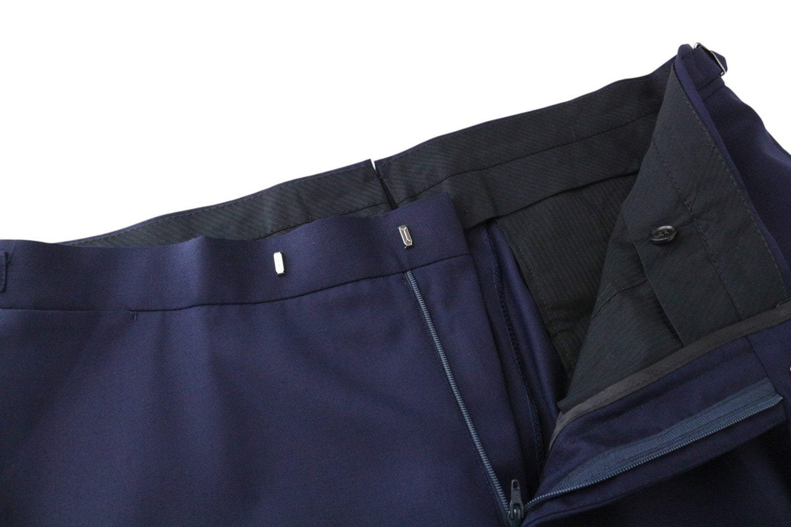SUITSUPPLY Havana Tux Men Suit UK38L Pure Wool Super 110s Slim Blue 2 Piece