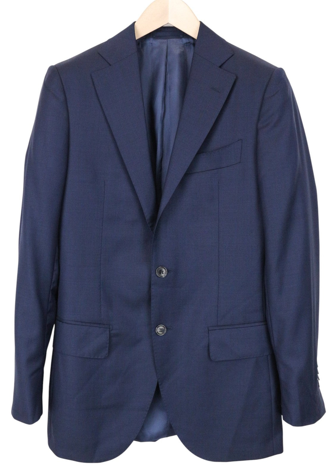SUITSUPPLY Lazio Men Suit UK36L Single-Breasted Pure Wool Blue 2 Piece
