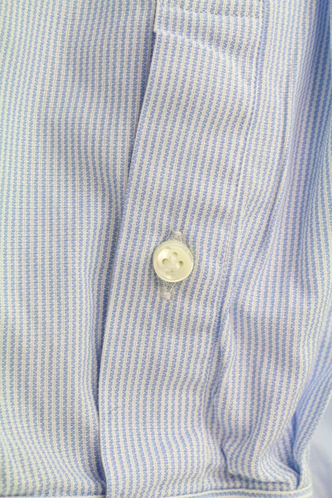 SUITSUPPLY Men Shirt 45L/17 3/4L Slim Blue Pure Cotton Striped Button-Up