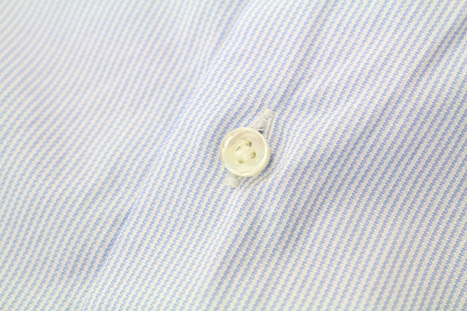 SUITSUPPLY Men Shirt 45L/17 3/4L Slim Blue Pure Cotton Striped Button-Up