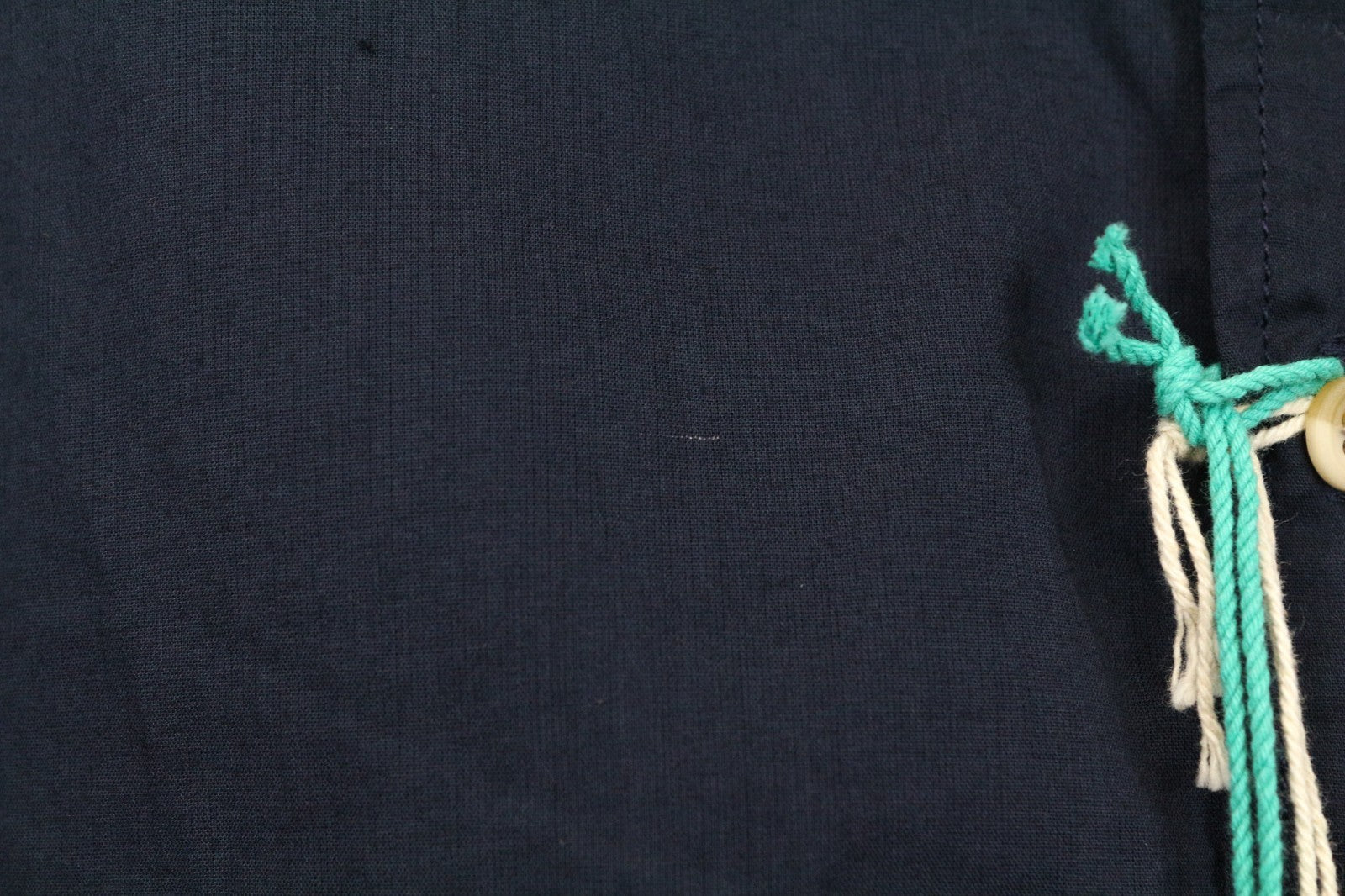 SCOTCH & SODA Ams Couture Men Shirt ~M Navy Blue Pocketed Button-Up 3/4 Sleeve