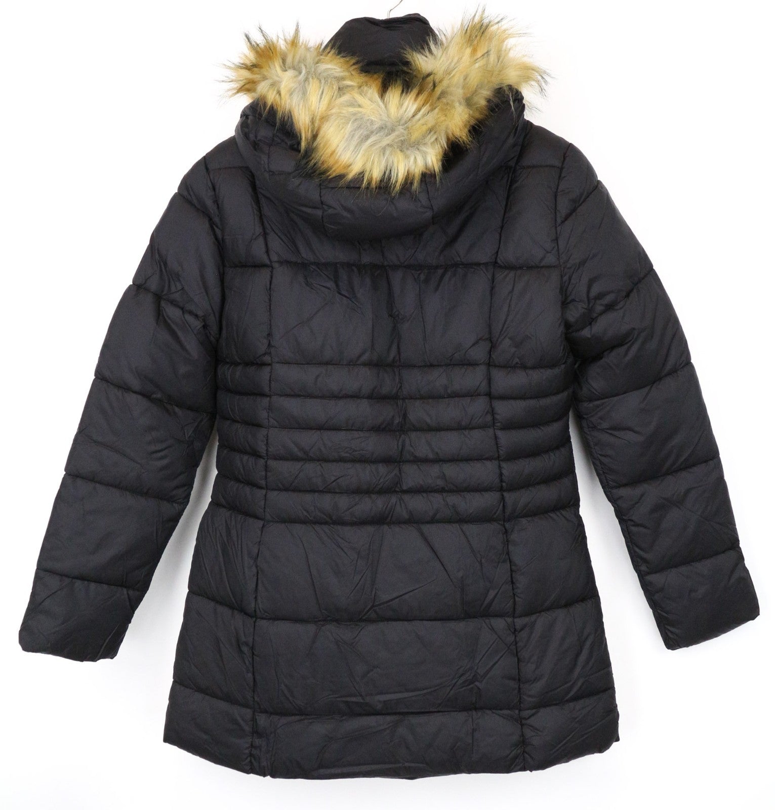 TUCANO URBANO Furbet Women Jacket L Black Thermal Padded Faux Fur Hooded Zipped