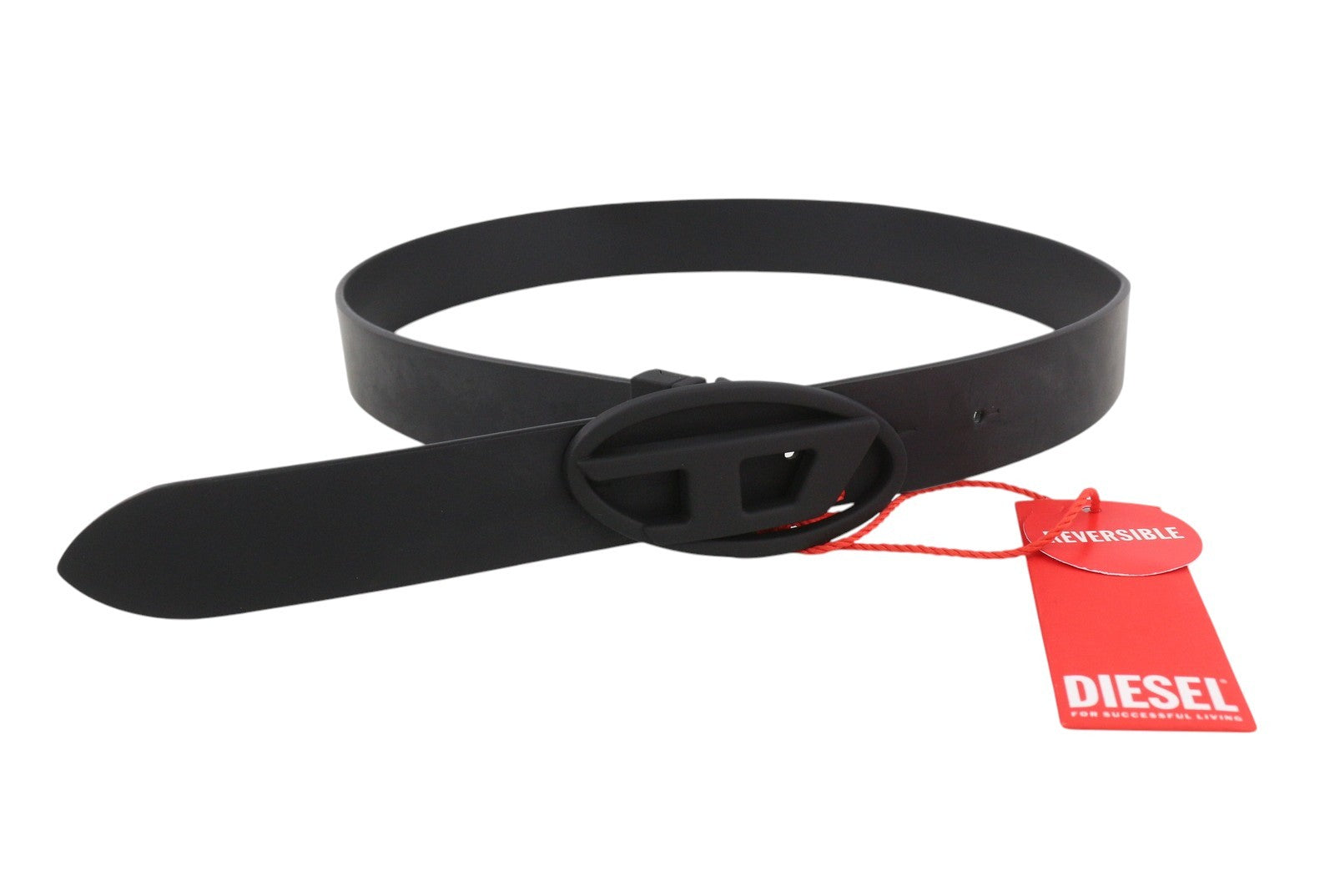DIESEL B-1DR W Rev II Women Belt 80 CM Black Cow Leather Reversible RRP165