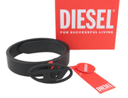 DIESEL B-1DR W Rev II Women Belt 90 CM Black Cow Leather Reversible RRP165