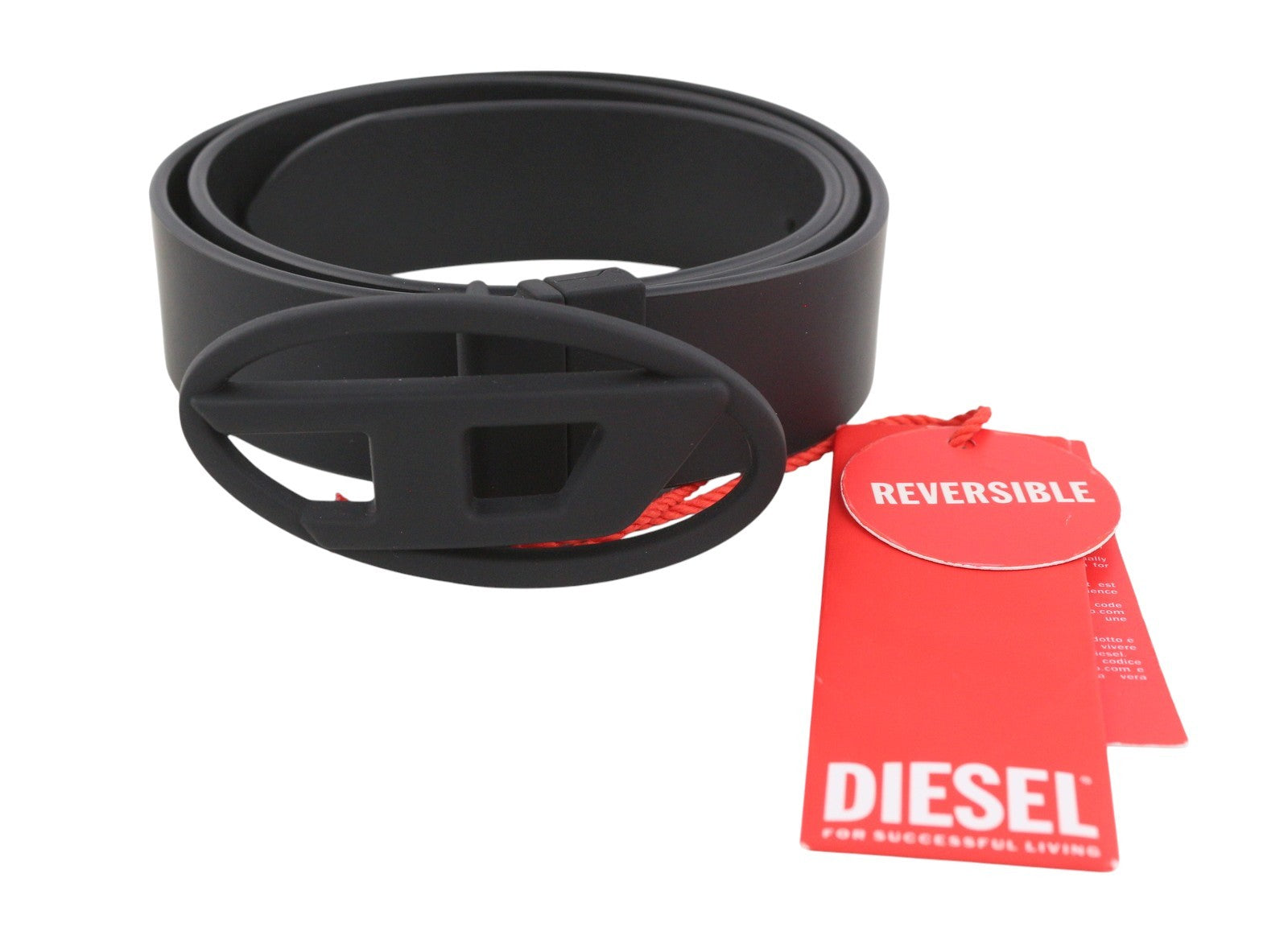 DIESEL B-1DR W Rev II Women Belt 80 CM Black Leather Reversible RRP165