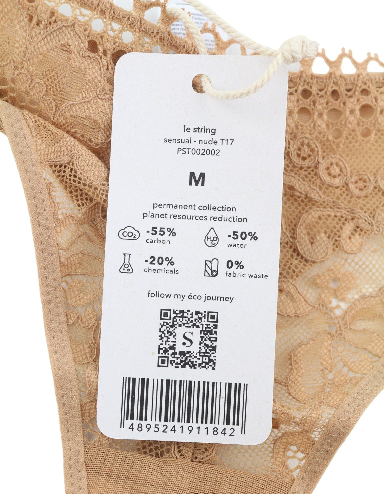 SCANDALE Le String Sensual-Nude T17 Women's Panties M Lace Detail 3-Pack