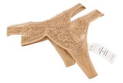 SCANDALE Le String Sensual-Nude T17 Women's Panties XL Lace Panel 2-Pack