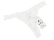 SCANDALE Le String Sensual-Undyed Women's Panties XL White Lace Panel