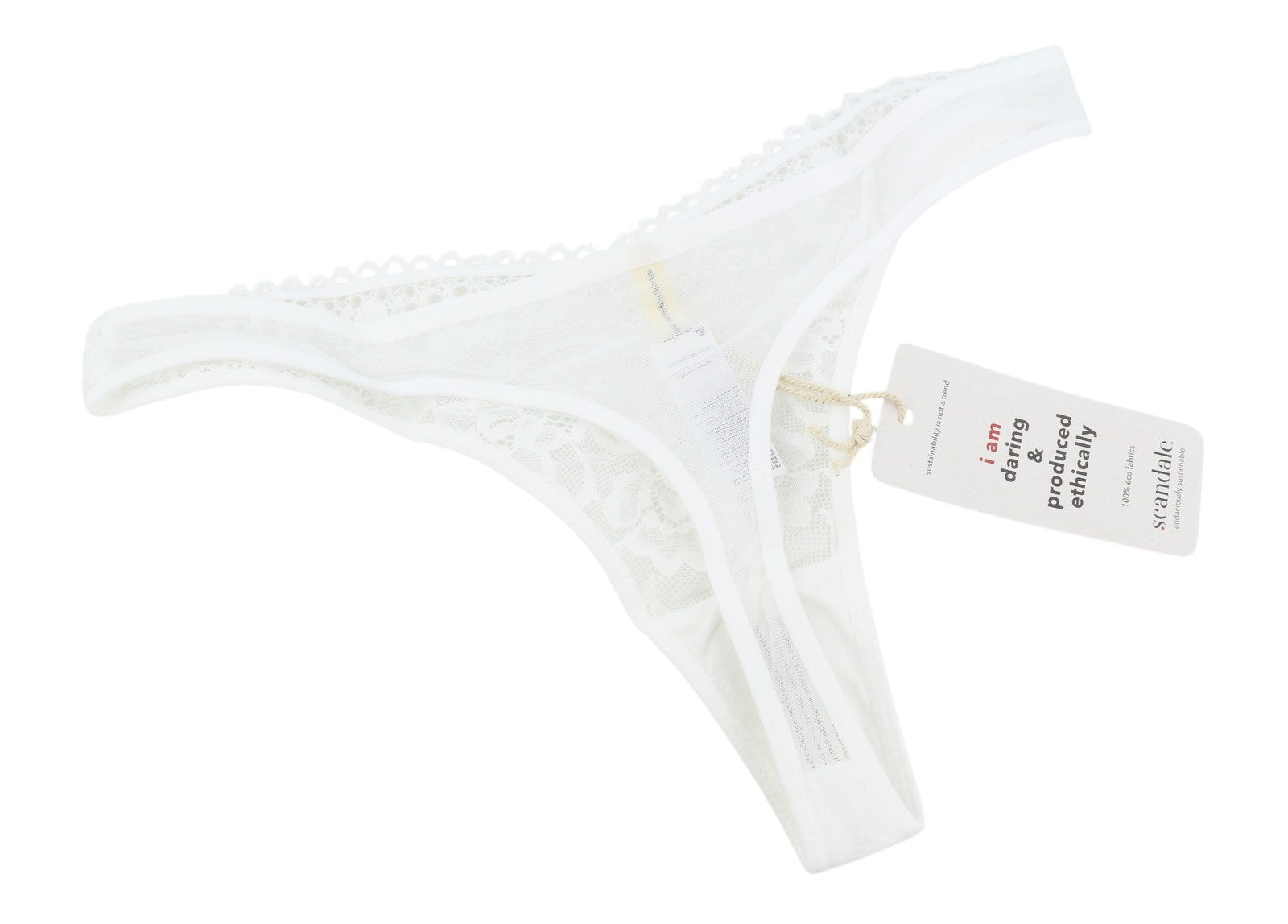 SCANDALE Le String Sensual-Undyed Women's Panties M White Lace 3-Pack