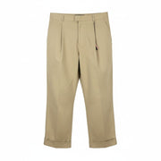 MAISON SCOTCH Women's Trousers W30/L34 Beige Pleated Cropped Chino