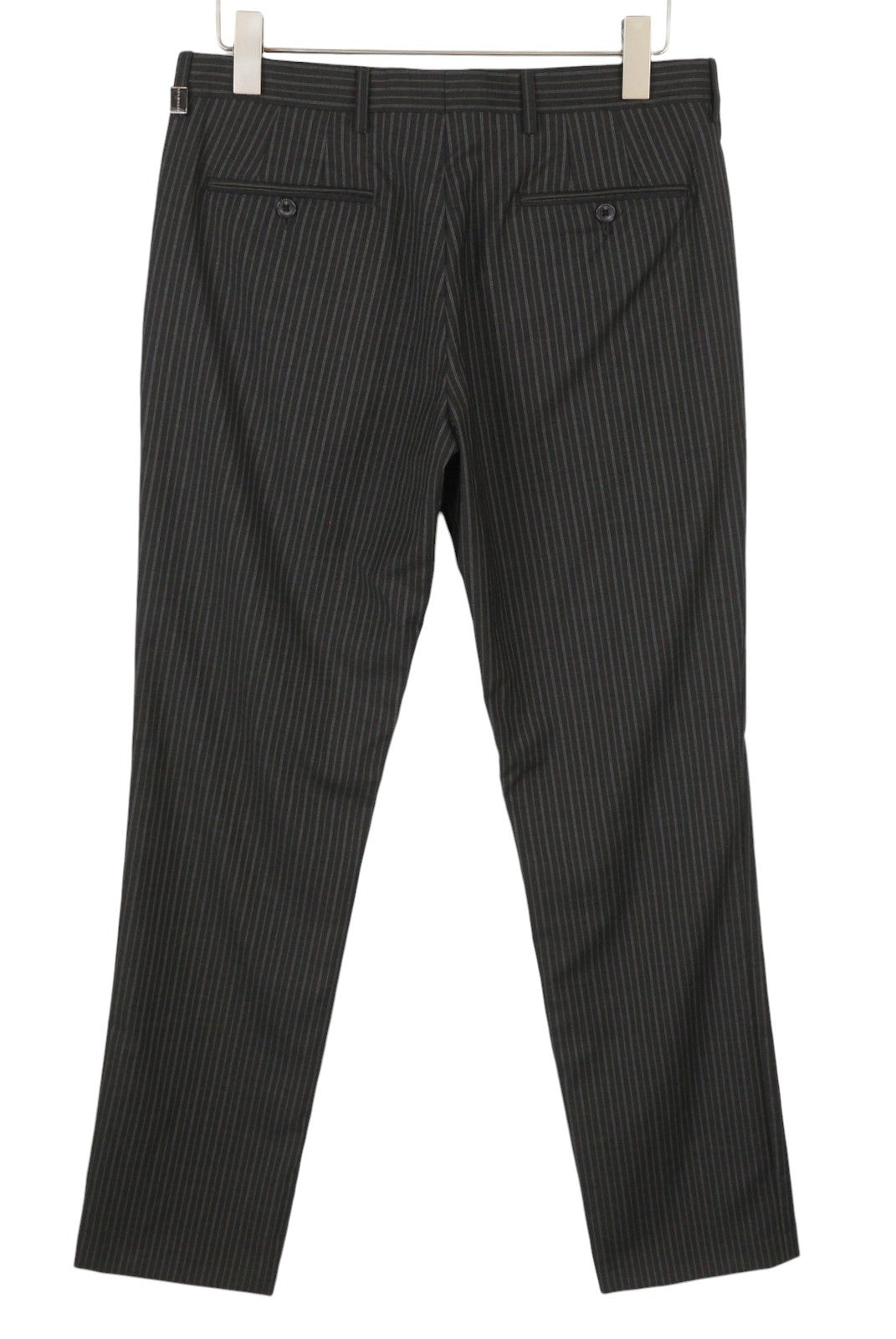 RICHMOND X Men's Trousers 48 / W33 Grey Melange Wool Tapered Pinstripe