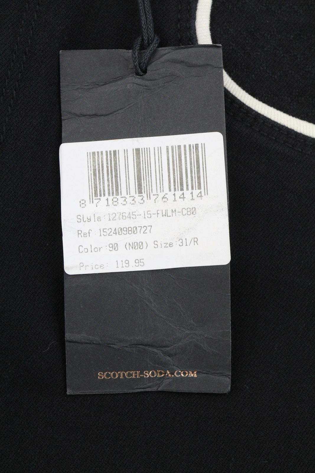 MAISON SCOTCH La Bohemienne Women's Trousers W31 Black Skinny Side Stripe