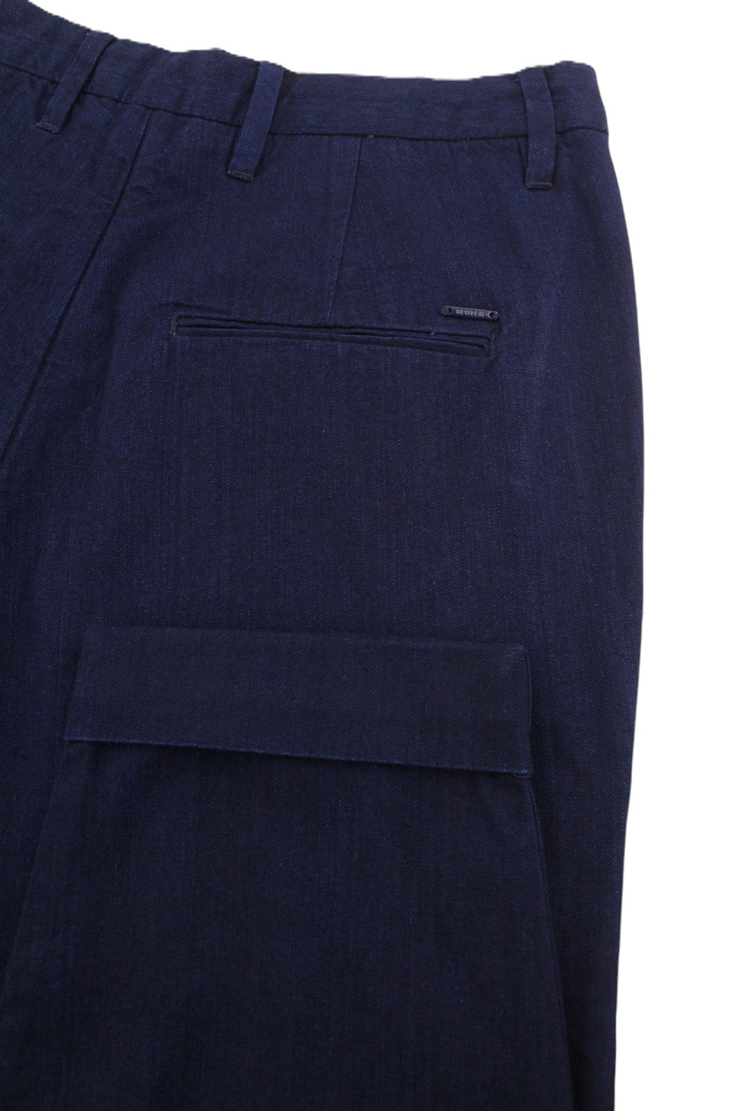 SCOTCH & SODA Women's Trousers W26/L32 Navy Pleated Cropped Loose Fit