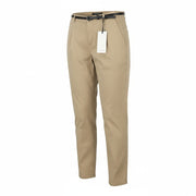 MAISON SCOTCH Women's Trousers W29/L32 Beige Belted Cropped Slim Chino