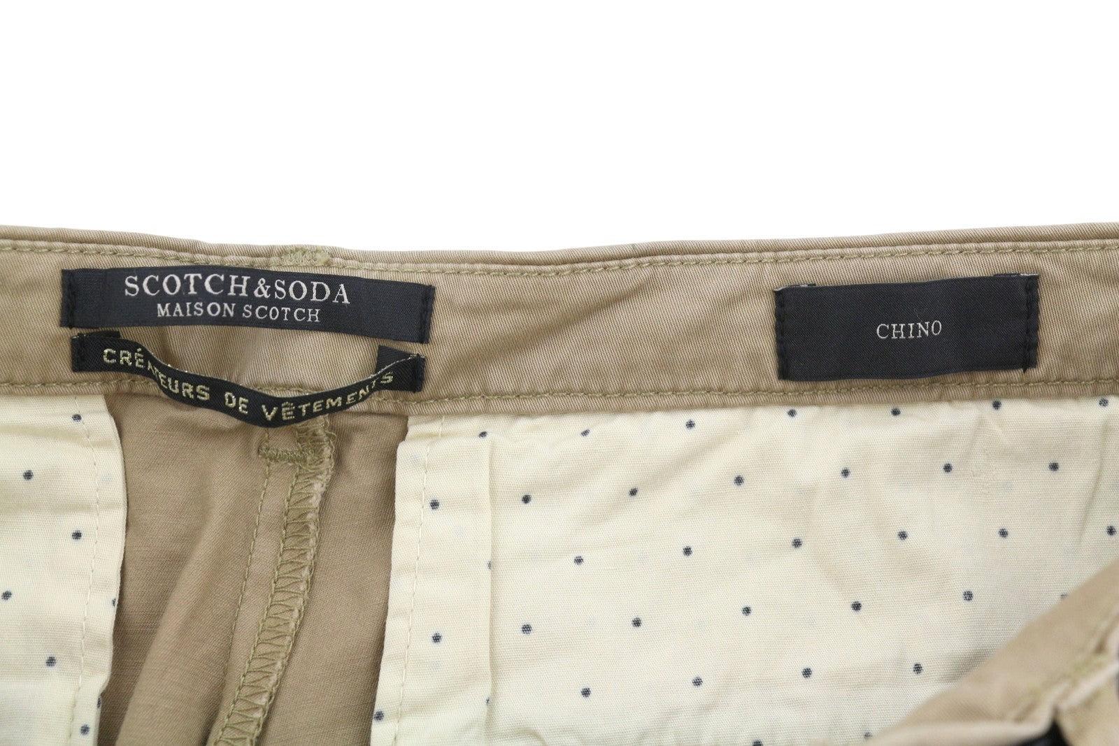 MAISON SCOTCH Women's Trousers W29/L32 Beige Belted Cropped Slim Chino