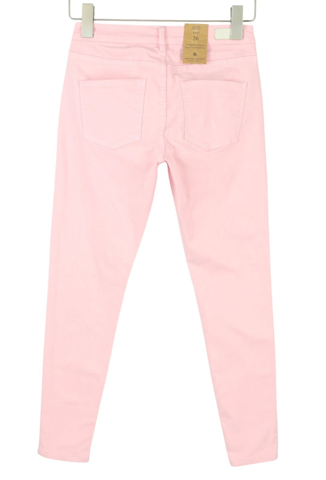MAISON SCOTCH La Bohemienne Women's Jeans W26 Pink Skinny Mid Rise Zip Fly