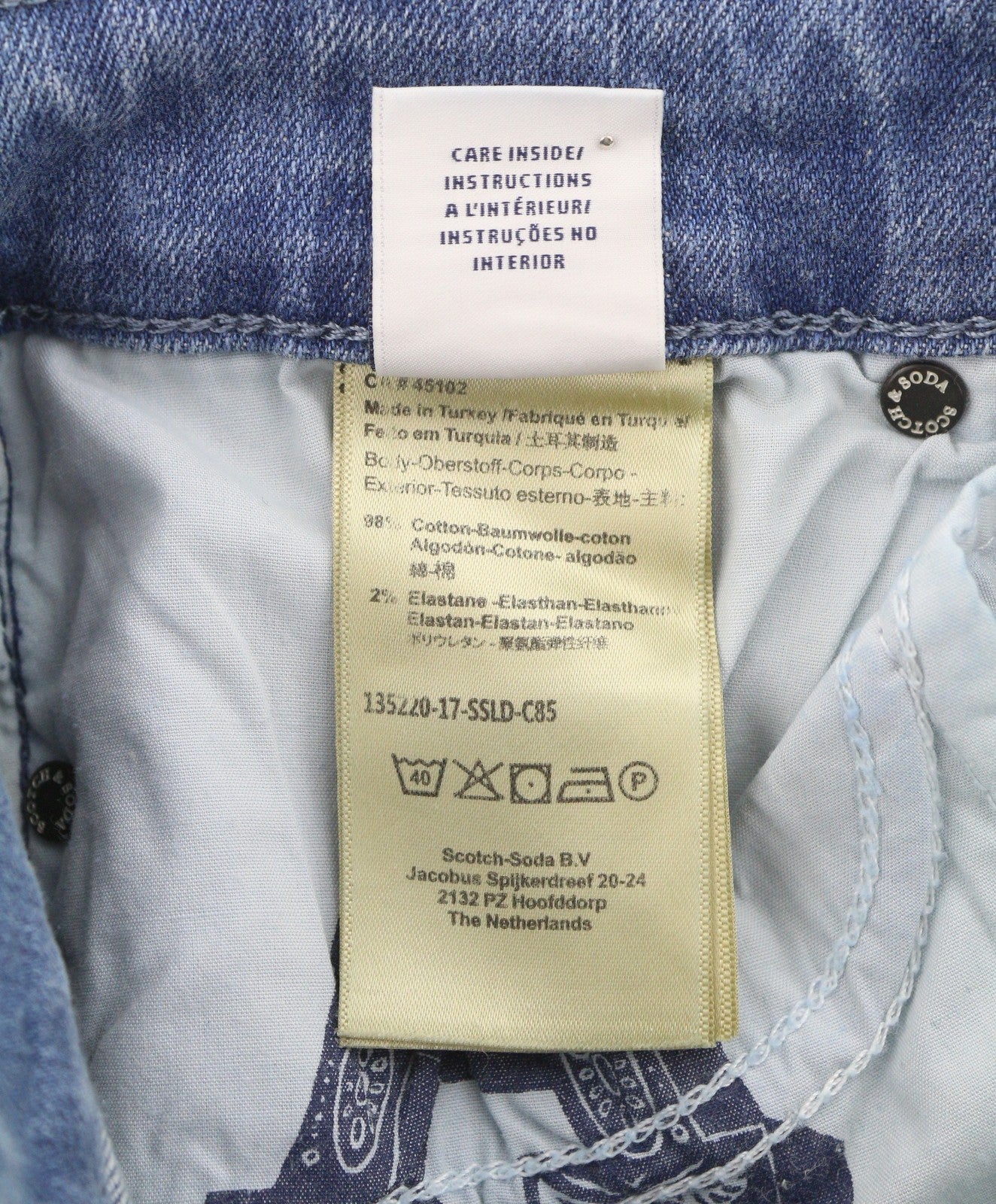 SCOTCH & SODA Supreme Slim Straight Women's Jeans W24/L32 Blue Faded