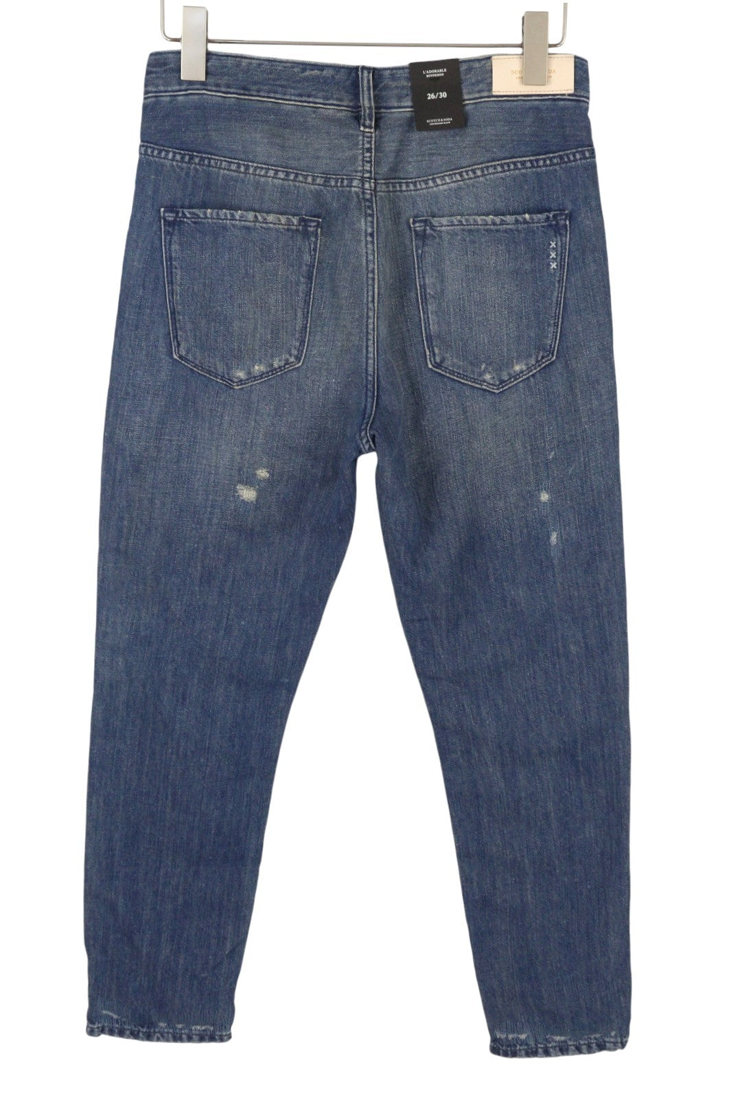 SCOTCH & SODA L'Adorable Boyfriend Women's Jeans W26/L30 Blue Linen Distress