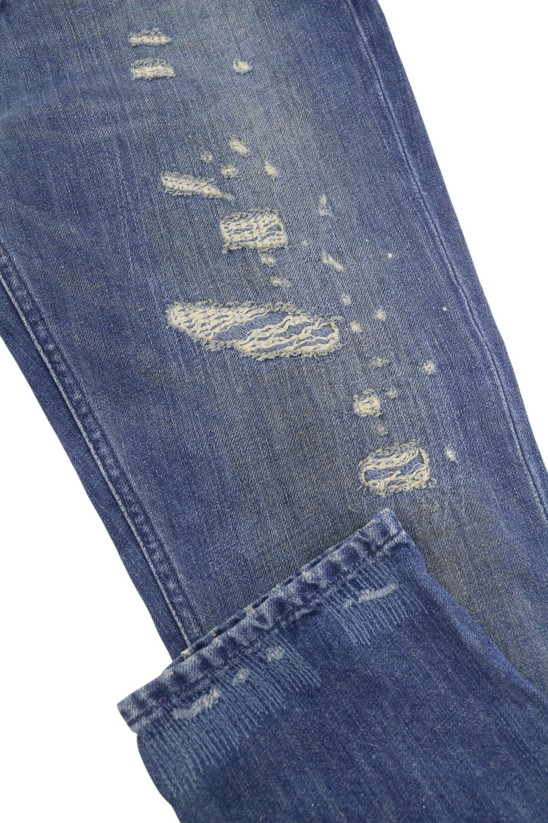 SCOTCH & SODA L'Adorable Boyfriend Women's Jeans W26/L30 Blue Linen Distress