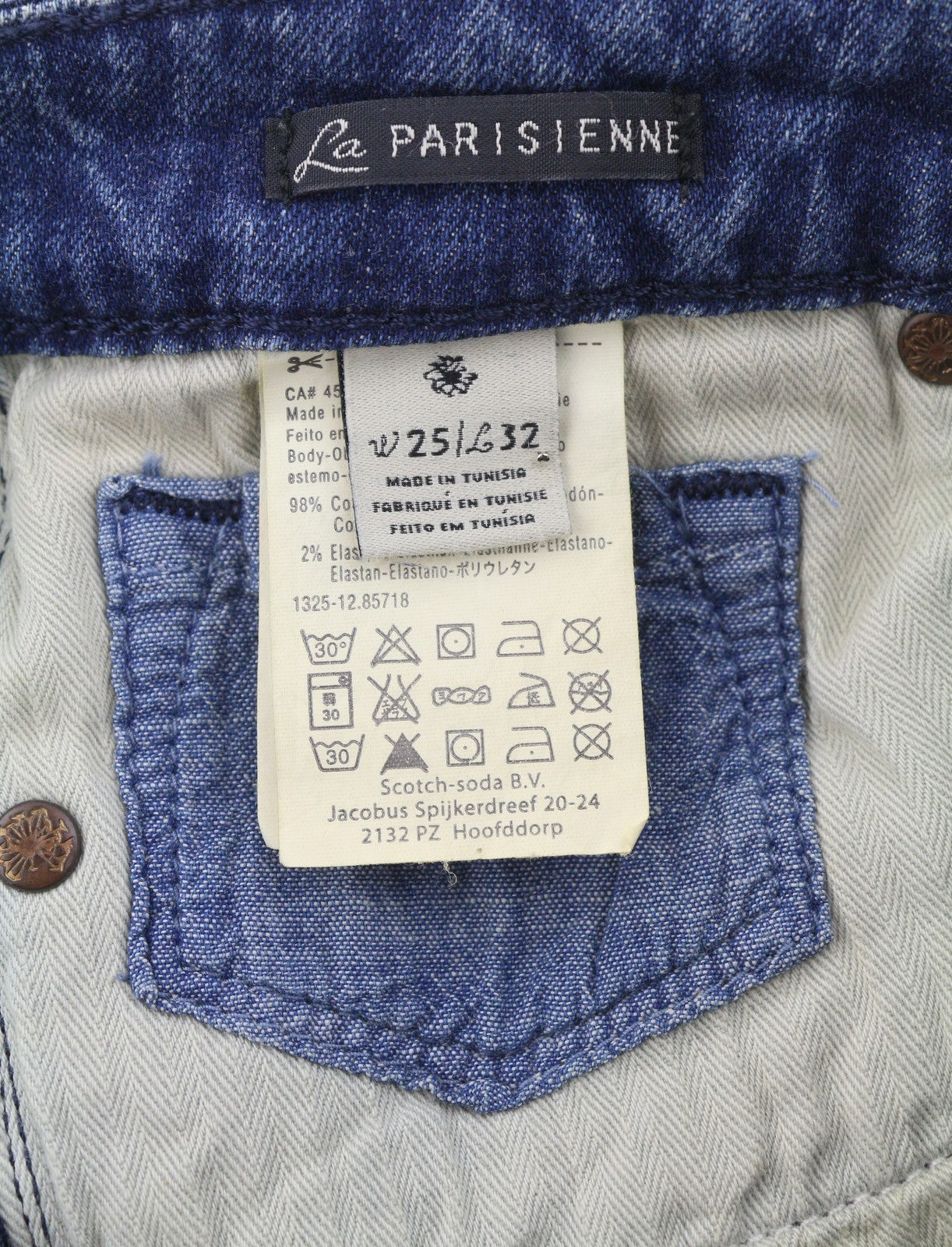 MAISON SCOTCH La Parisienne Women's Jeans W25/L32 Blue Skinny Faded
