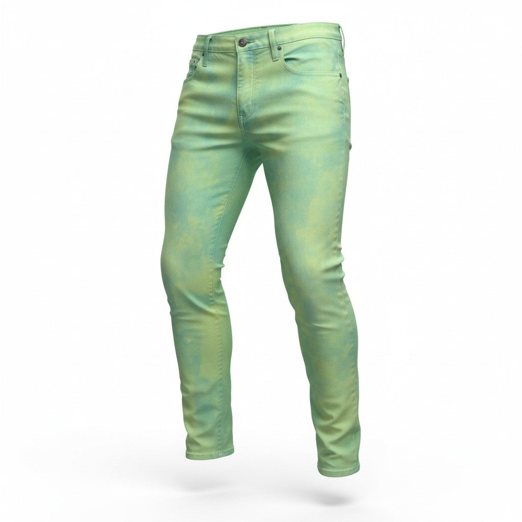 SCOTCH & SODA Men's Jeans W31/L32 Green Dyed Faded Super Slim Fit