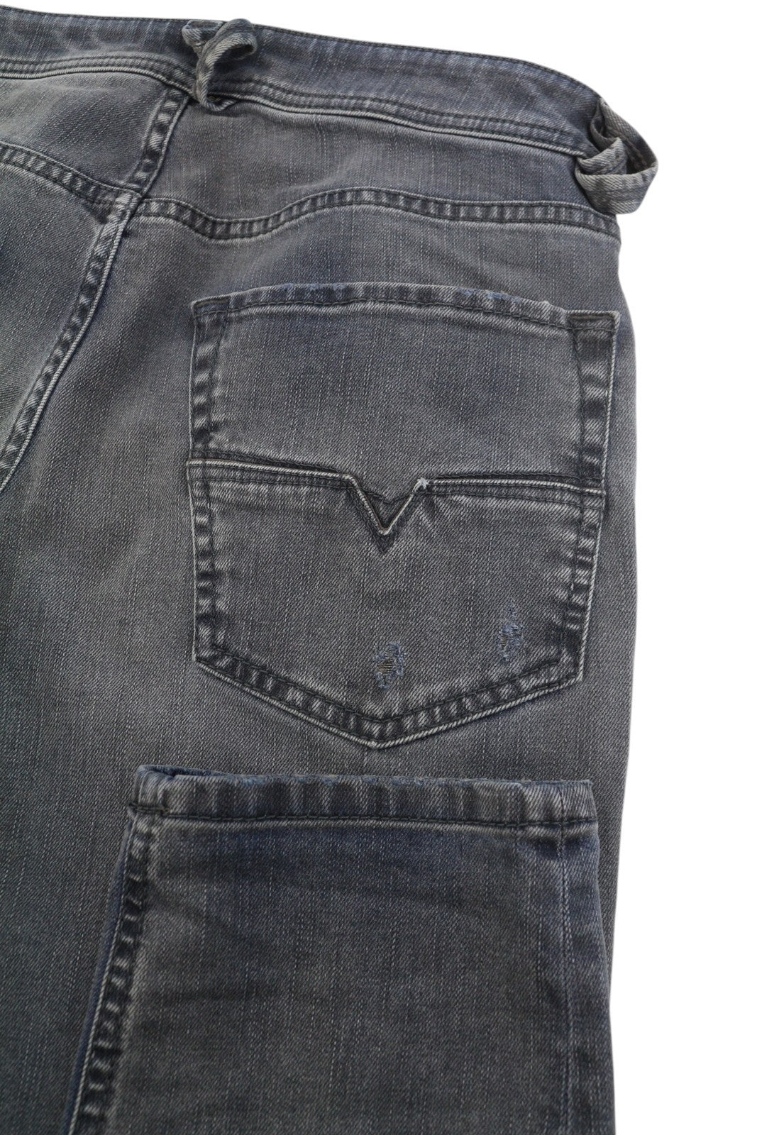 DIESEL Larkee-Beex 084TL Men's Jeans W26/L30 Blue Faded Distressed Whisker