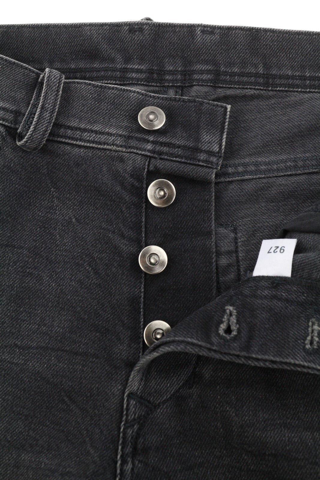 DIESEL Tepphar 085AJ Men's Jeans W32/L34 Black Slim Fit Whisker Distress