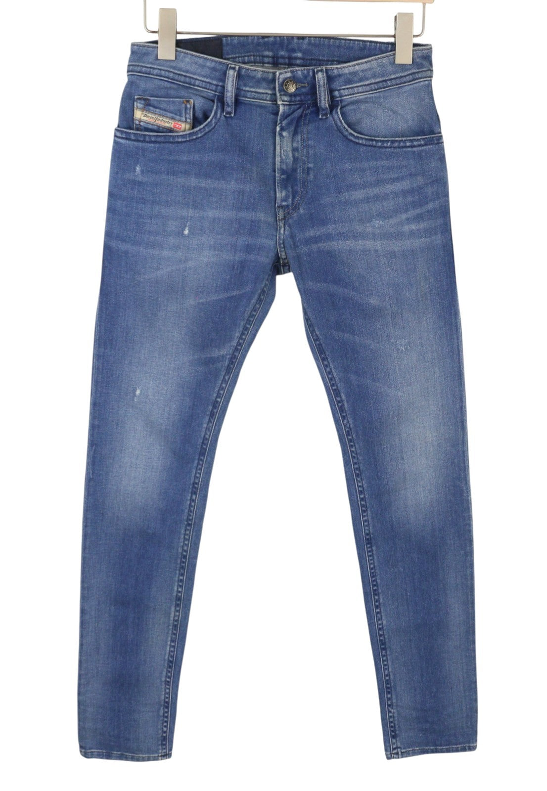 DIESEL Thommer 083AX Men's Jeans W28/L32 Blue Faded Slim Leg Distress