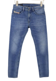 DIESEL Thommer 083AX Men's Jeans W28/L32 Blue Faded Slim Leg Distress