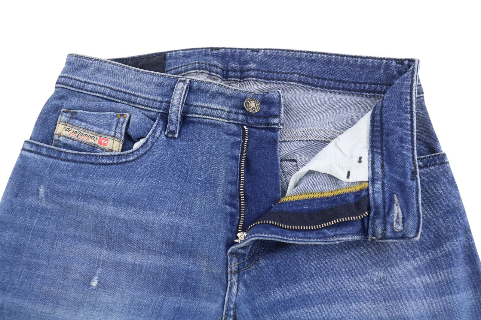 DIESEL Thommer 083AX Men's Jeans W28/L32 Blue Faded Slim Leg Distress