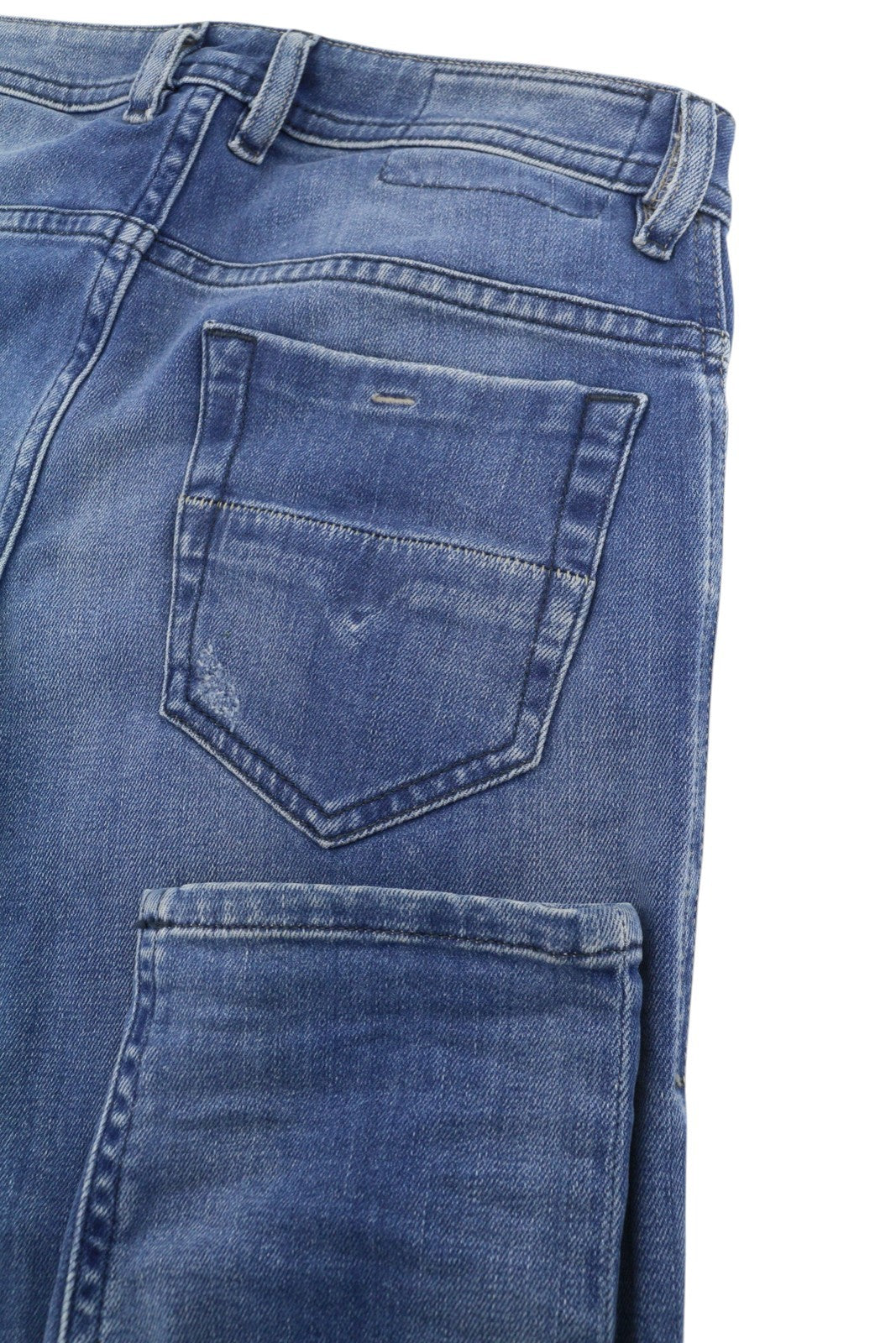 DIESEL Thommer 083AX Men's Jeans W28/L32 Blue Faded Slim Leg Distress