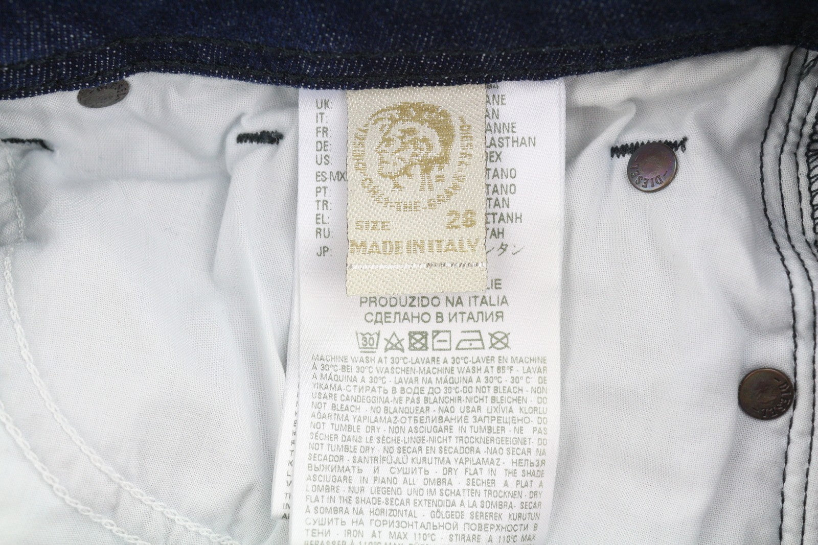 DIESEL Troxer R79K6 Men's Jeans W28/L32 Blue Faded Whisker Skinny Fit