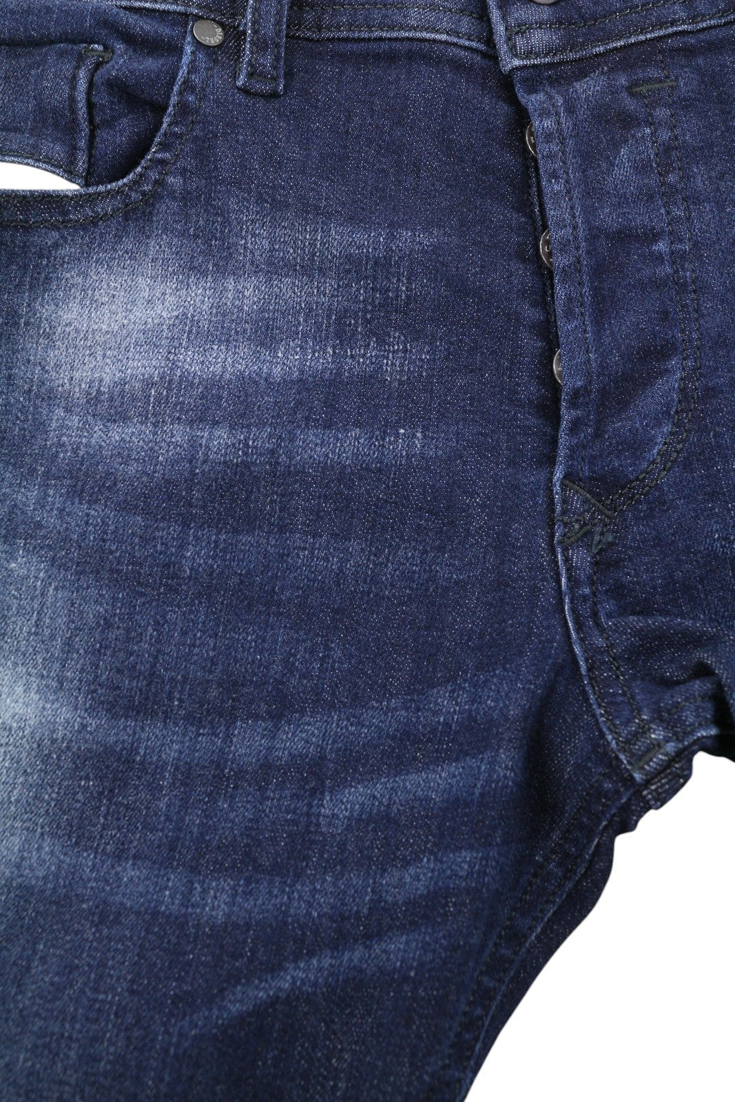 DIESEL Troxer R79K6 Men's Jeans W28/L32 Blue Faded Whisker Skinny Fit