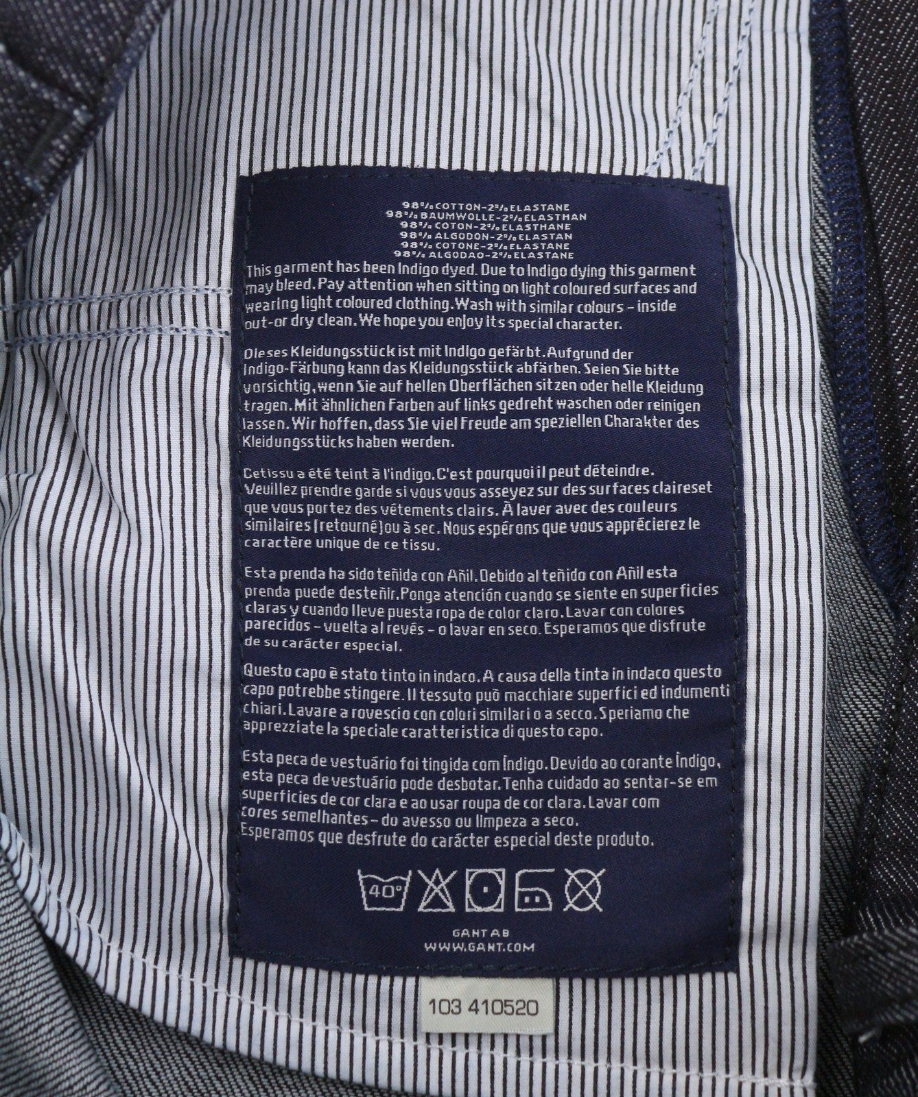 GANT Carol Women's Jeans W29/L34 Dark Blue Regular Bootcut Zip Fly