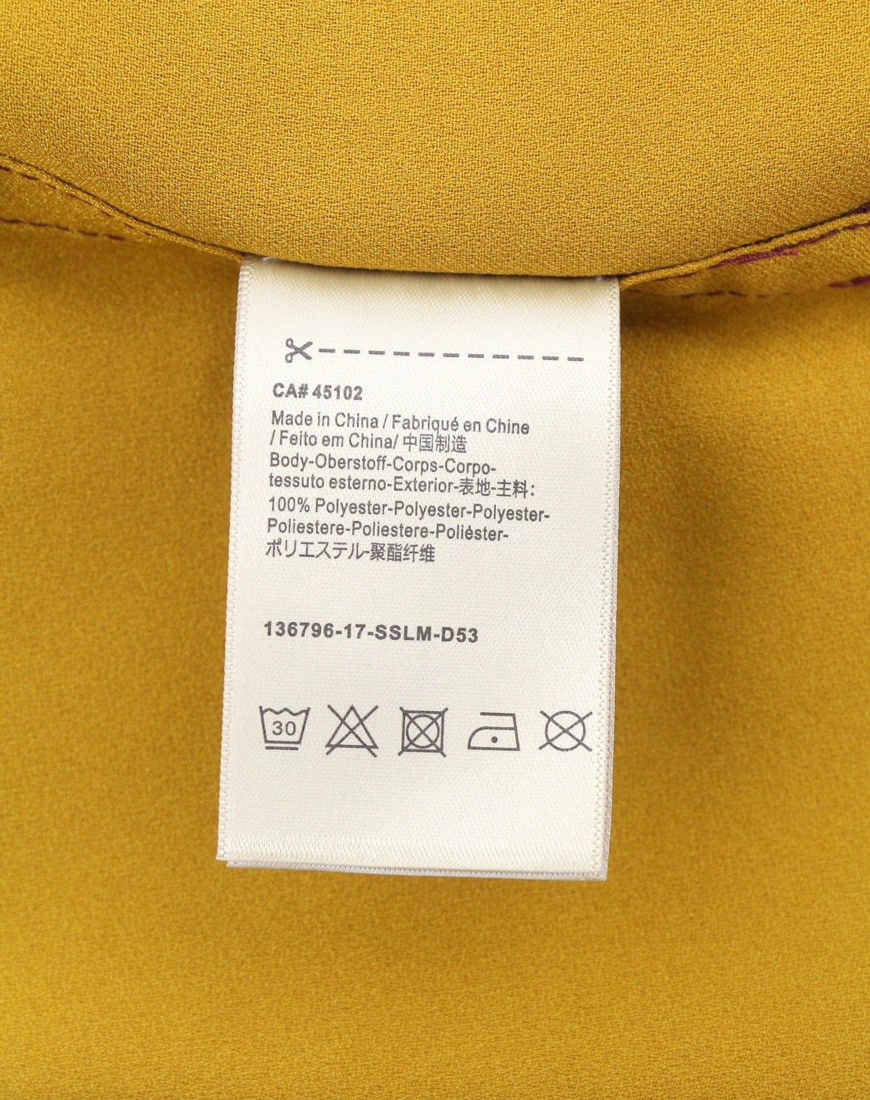MAISON SCOTCH Women's T-Shirt M Mustard Glossy Crew Neck Sleeveless