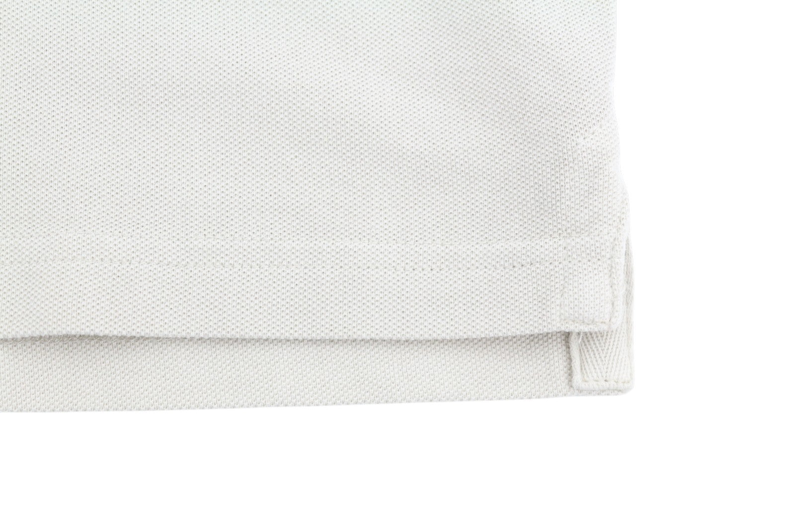 STATE OF ART Regular Fit Men's Polos L Cream Plain Cotton Short Sleeve
