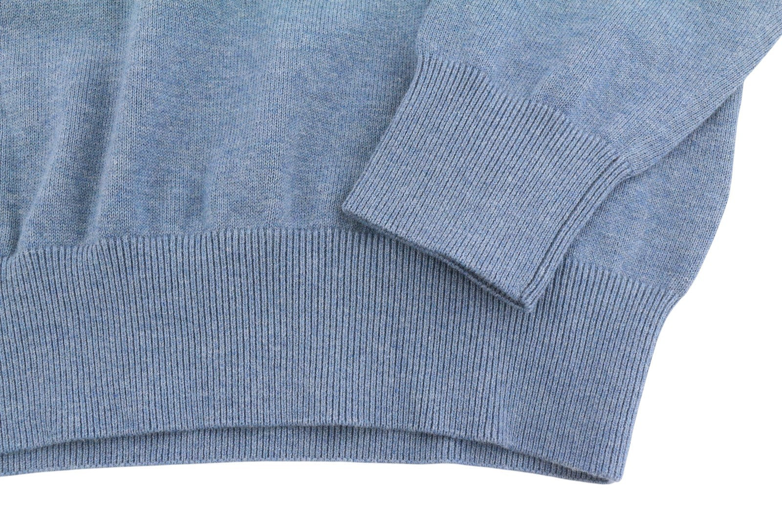 STATE OF ART Regular Fit Men's Jumper S Blue Melange V-Neck Pull On