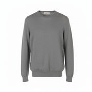 SUITSUPPLY Merino Wool Men's Jumper S Grey Melange Crew Knit Pull On