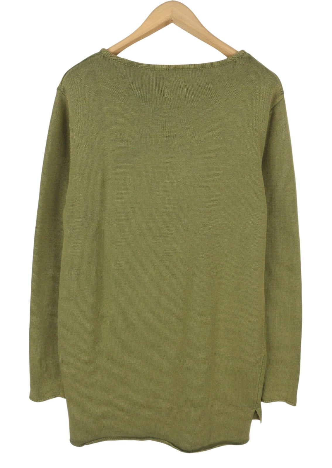 GOOD GENES Men's Jumper XL Olive Green Knit Long Back Pull On