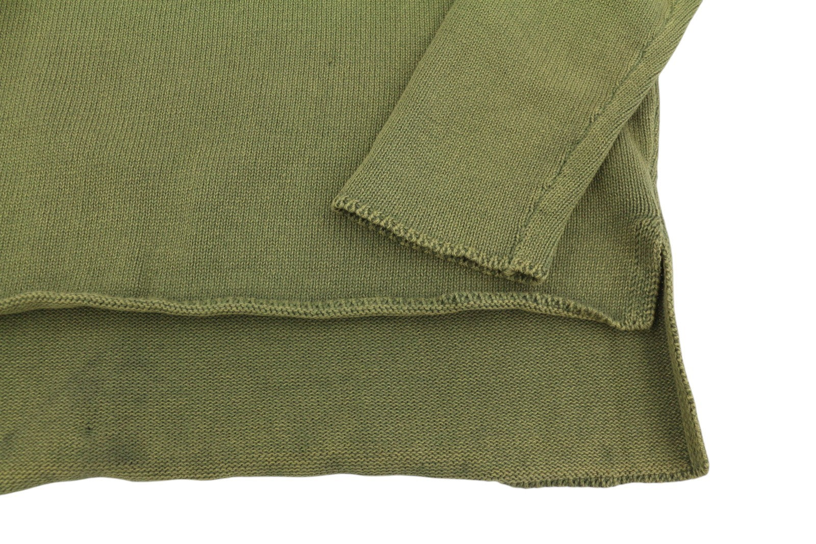 GOOD GENES Men's Jumper XL Olive Green Knit Long Back Pull On