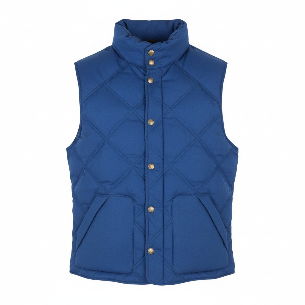 SCOTCH & SODA Men's Waistcoat M Blue Camo Reversible Quilted Two-Tone