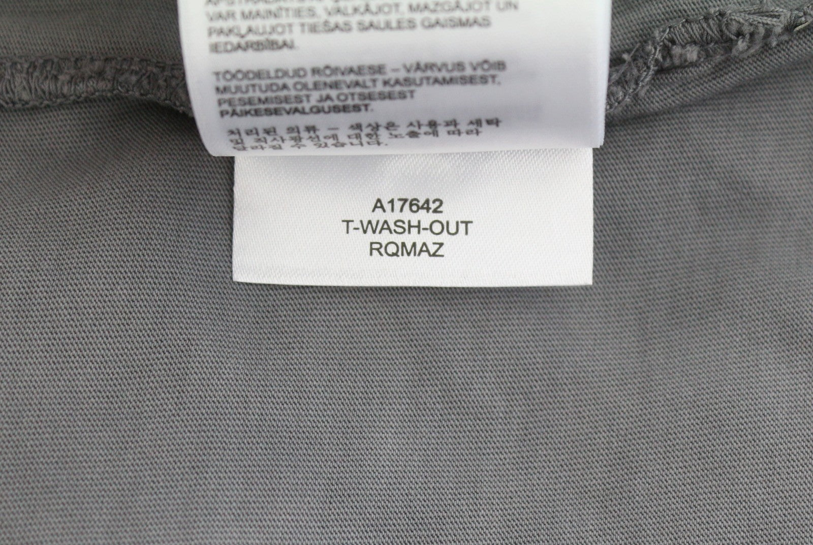 DIESEL T-Wash-Out Men T-Shirt 2XL Grey Faded Oversized Short Sleeved