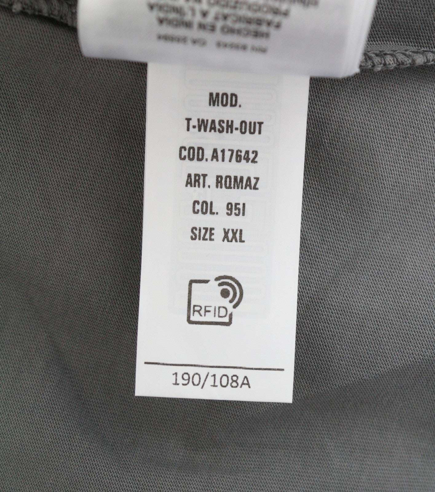 DIESEL T-Wash-Out Men T-Shirt 2XL Grey Faded Oversized Short Sleeved