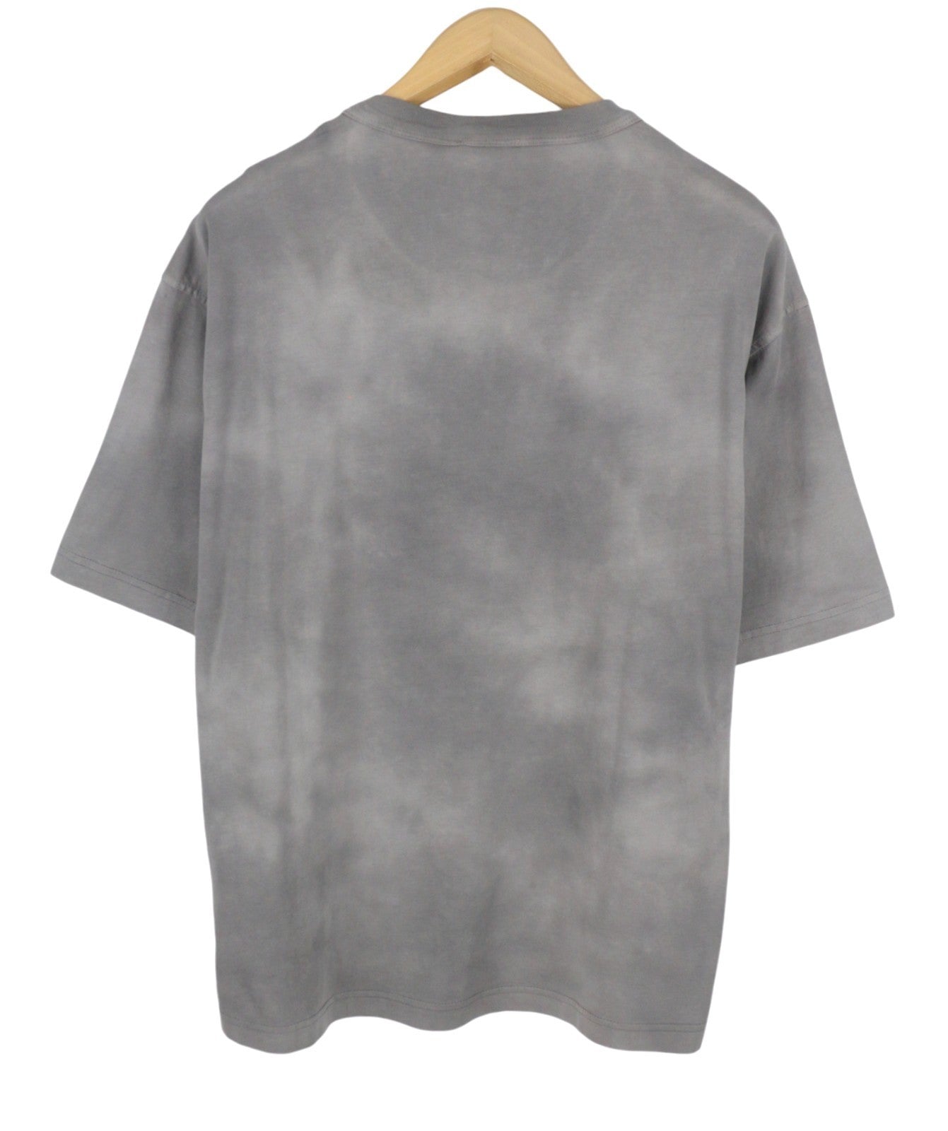 DIESEL T-Wash-Out Men T-Shirt 2XL Grey Faded Oversized Short Sleeved