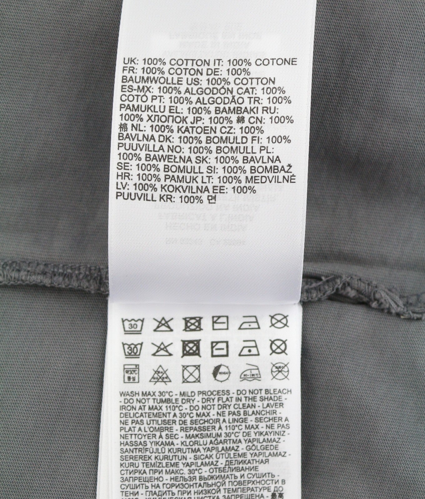 DIESEL T-Wash-Out Men T-Shirt M Grey Faded Oversized Short Sleeve