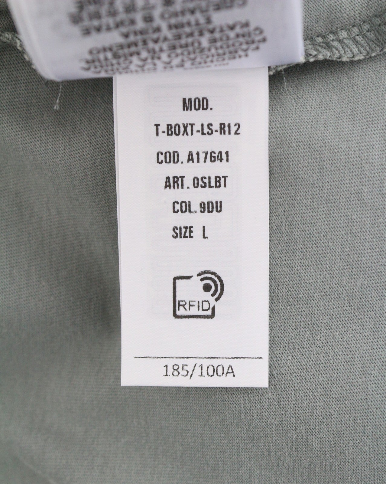 DIESEL T-Boxt-LS-R12 Men T-Shirt L Grey Patterned Loose Fit Long Sleeved RRP115