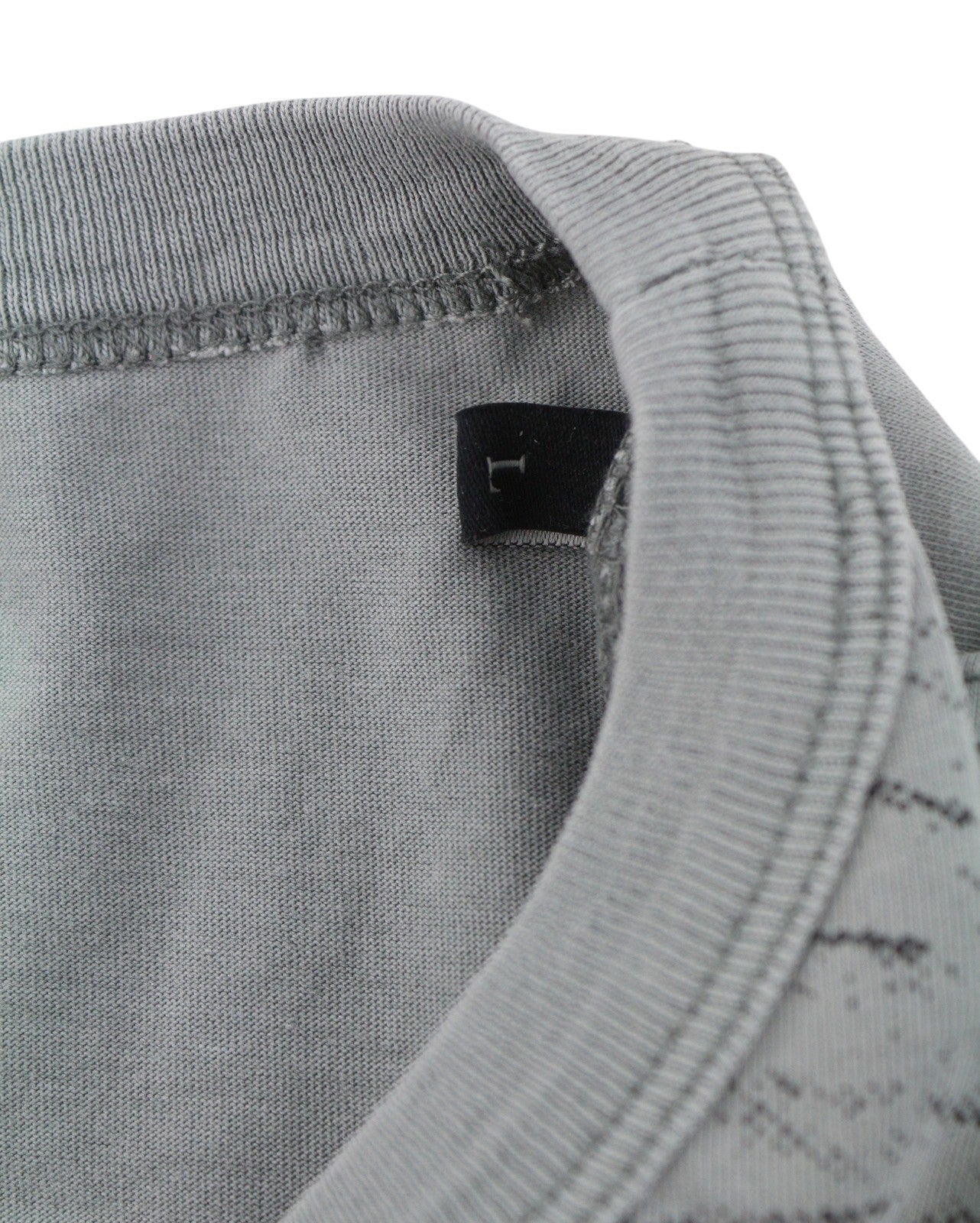 DIESEL T-Boxt-LS-R12 Men T-Shirt L Grey Patterned Loose Fit Long Sleeved RRP115