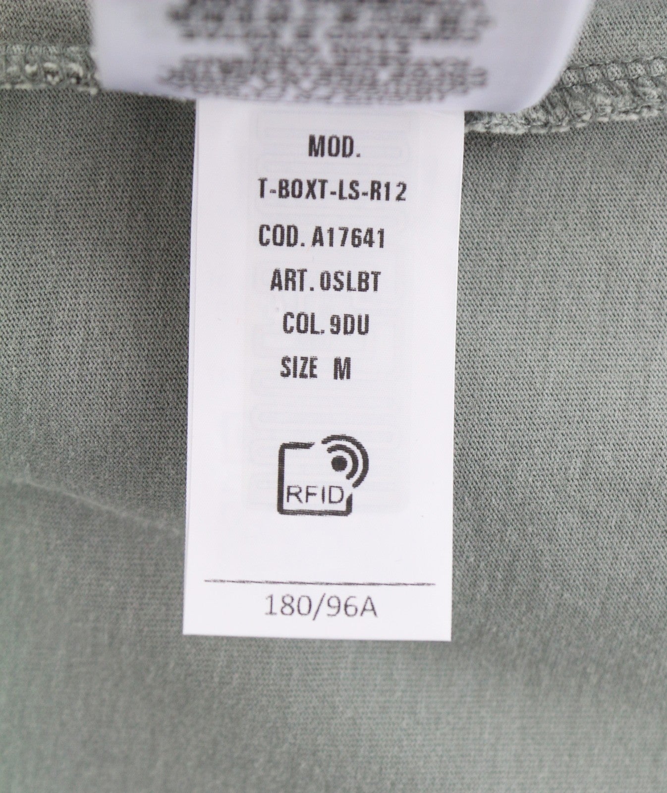 DIESEL T-Boxt-LS-R12 Men T-Shirt M Grey Patterned Loose Fit Long Sleeved RRP115