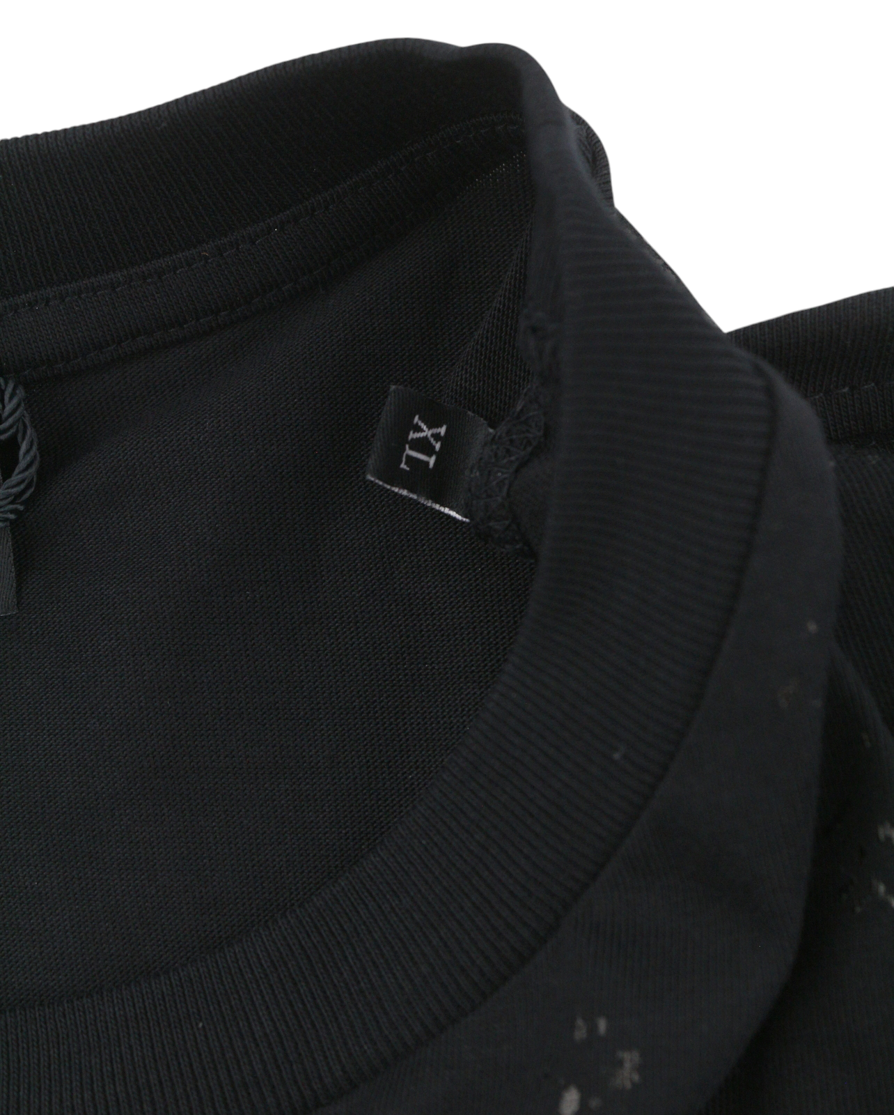 DIESEL T-Just-LS-CX11 Men T-Shirt XL Black Shiny Pattern Crew Neck Long Sleeved